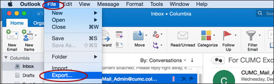 archive email in outlook 2011 for mac